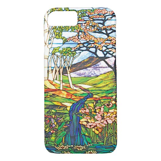 Wasserfall Iris Birch Tiffany Glasfenster Case-Mate iPhone Hülle (Rückseite)