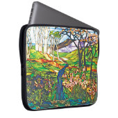 Wasserfall Iris Birch Tiffany Glasfenster Laptopschutzhülle (Vorne Rechts)