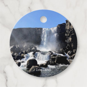 Wasserfall Island - Geschenkanhänger