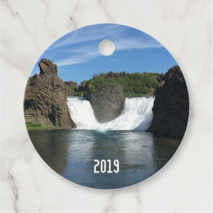 Wasserfall Island - Geschenkanhänger