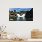 Wasserfall Island Poster (Küche)