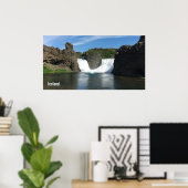 Wasserfall Island Poster (Heimbüro)