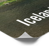 Wasserfall Island Poster (Ecke)