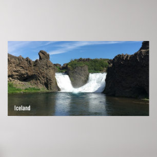 Wasserfall Island Poster