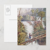 Wasserfall Itamaraty in der Serra da Estrela Postkarte (Vorne/Hinten)