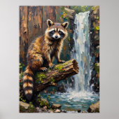 Wasserfall-Kante: Ein Raccoon's Stance Poster (Vorne)