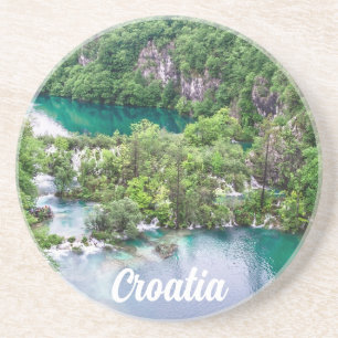 Wasserfall-Kaskade im Park der Plitvice Seen, Kroa Getränkeuntersetzer