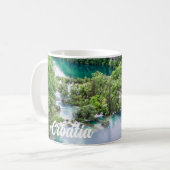 Wasserfall-Kaskade im Park der Plitvice Seen, Kroa Kaffeetasse (Vorderseite Links)