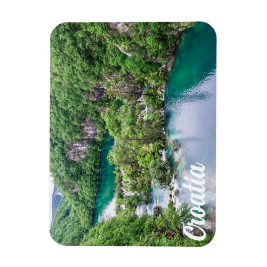 Wasserfall-Kaskade im Park der Plitvice Seen, Kroa Magnet (Vertikal)