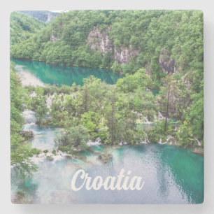 Wasserfall-Kaskade im Park der Plitvice Seen, Kroa Steinuntersetzer
