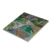 Wasserfall Kaskade im Park der Plitvicer Seen Fliese (Seite)