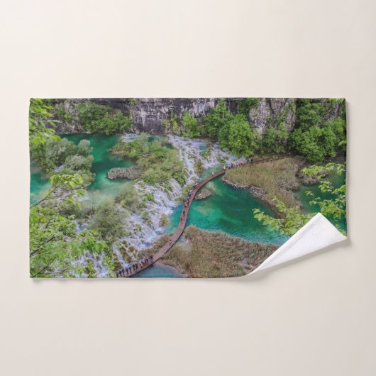 Wasserfall Kaskade im Park der Plitvicer Seen Handtuch (Handtuch)
