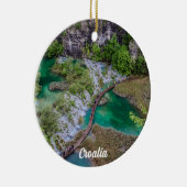 Wasserfall Kaskade im Park der Plitvicer Seen Keramik Ornament (Rechts)