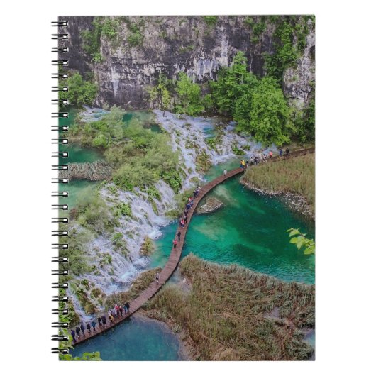 Wasserfall Kaskade im Park der Plitvicer Seen Notizblock (Vorderseite)