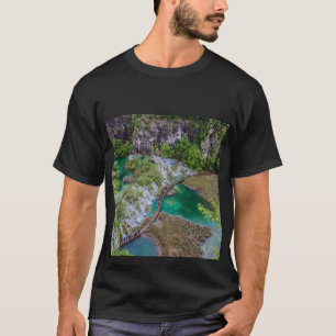 Wasserfall Kaskade im Park der Plitvicer Seen T-Shirt