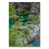 Wasserfall Kaskade im Park der Plitvicer Seen Tischnummer (Rückseite)