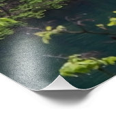 Wasserfall Kaskade mit grünem Wald in Kroatien Fotodruck (Ecke)