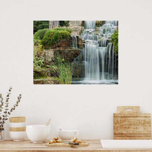 Wasserfall Kew Gärten Poster (Küche)