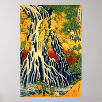 Wasserfall Kirifuri auf dem Berg Kurokami in Shimo Poster