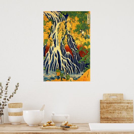 Wasserfall Kirifuri auf dem Berg Kurokami in Shimo Poster (Küche)