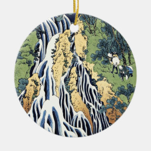 Wasserfall Kirifuri in der Nähe des Kurokami-Gebir Keramik Ornament