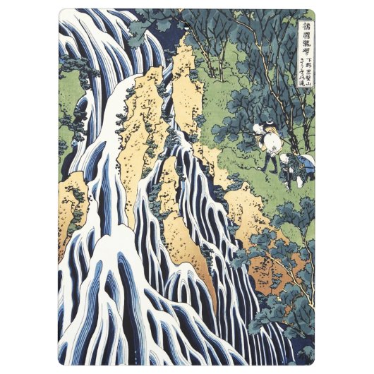 Wasserfall Kirifuri in der Nähe des Kurokami-Gebir Klemmbrett (Rückseite)