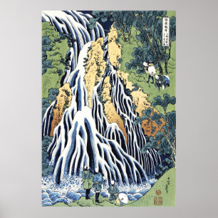Wasserfall Kirifuri in der Nähe des Kurokami-Gebir Poster