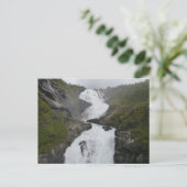 Wasserfall Kjosfossen, Flåm, Norwegen Postkarte (Stehend Vorderseite)