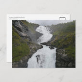 Wasserfall Kjosfossen, Flåm, Norwegen Postkarte (Vorne/Hinten)