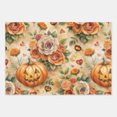 WASSERFALL-KLEINPUMPKINE UND AUTUMN-BLUME GESCHENKPAPIER SET (Vorderseite 2)