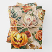 WASSERFALL-KLEINPUMPKINE UND AUTUMN-BLUME GESCHENKPAPIER SET (Beispiel)