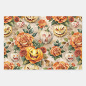 WASSERFALL-KLEINPUMPKINE UND AUTUMN-BLUME GESCHENKPAPIER SET (Vorderseite)