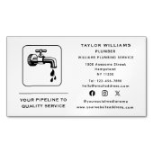 Wasserfall-Klempner für soziale Medien Magnetische Visitenkarte (Vorderseite)