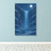 Wasserfall-Klippe Leinwanddruck (Insitu (Holzboden))