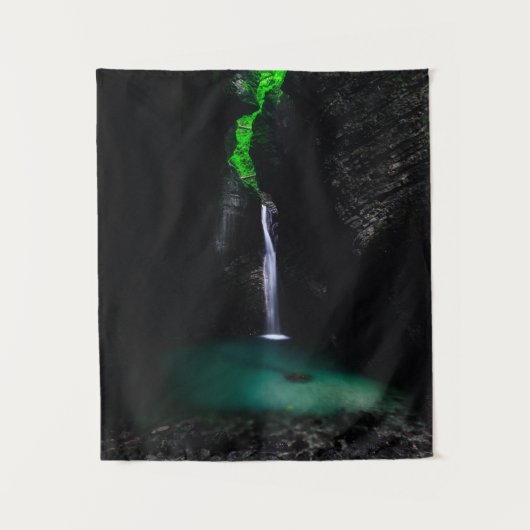 Wasserfall Kozjak in all seiner Pracht Wandteppich (Vorderseite)