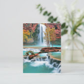 Wasserfall Kunst Postkarte (Stehend Vorderseite)