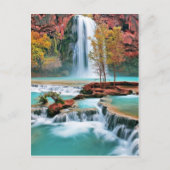 Wasserfall Kunst Postkarte (Vorderseite)