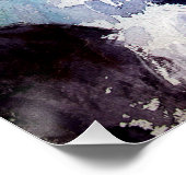 Wasserfall Landschaft Aquarellmauer Dekoration (Ecke)