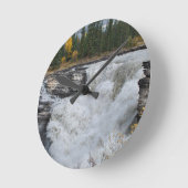 Wasserfall Landschaft, Athabasca Falls Runde Wanduhr (Winkel)