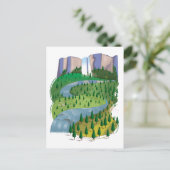 Wasserfall Landschaft Feiertagspostkarte (Stehend Vorderseite)