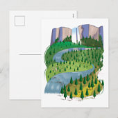 Wasserfall Landschaft Feiertagspostkarte (Vorne/Hinten)
