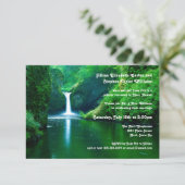 Wasserfall Landschaft Foto - 3x5Wedding Ankündigun Einladung (Stehend Vorderseite)