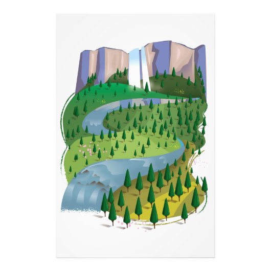 Wasserfall Landschaft Fotodruck (Vorne)