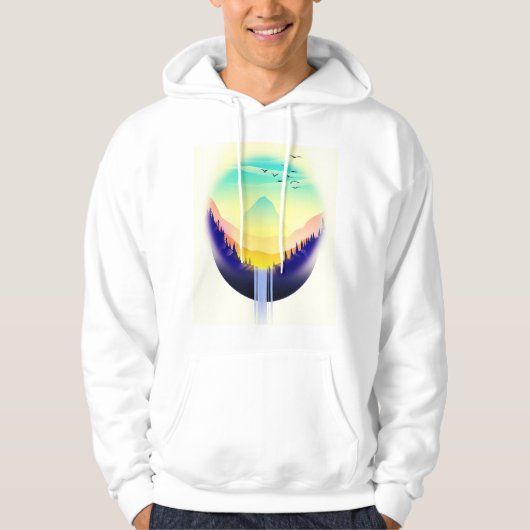 Wasserfall Landschaft Hoodie (Vorderseite)