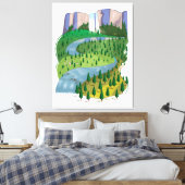 Wasserfall Landschaft Leinwanddruck (Insitu (Schlafzimmer))