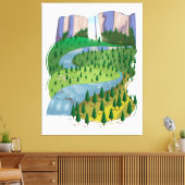 Wasserfall Landschaft Leinwanddruck (Insitu (Wohnzimmer))