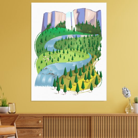 Wasserfall Landschaft Leinwanddruck (Insitu (Wohnzimmer))
