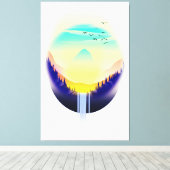 Wasserfall Landschaft Leinwanddruck (Insitu (Holzboden))