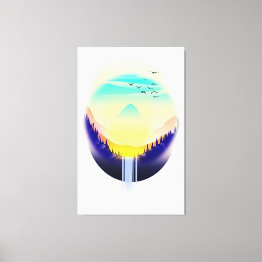 Wasserfall Landschaft Leinwanddruck (Vorderseite)