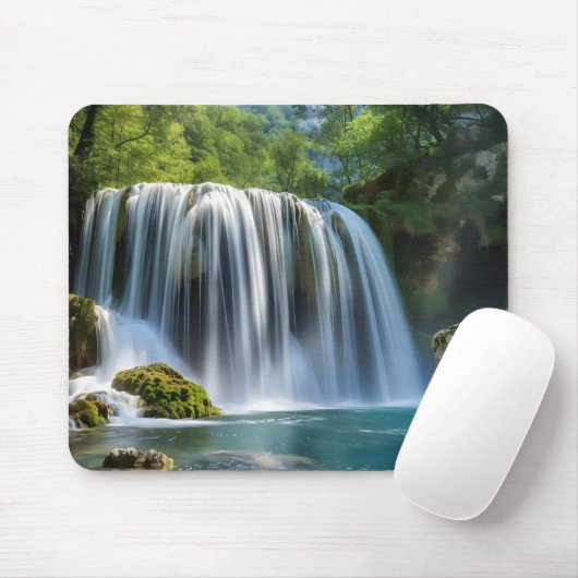Wasserfall Landschaft Mousepad (Mit Mouse)